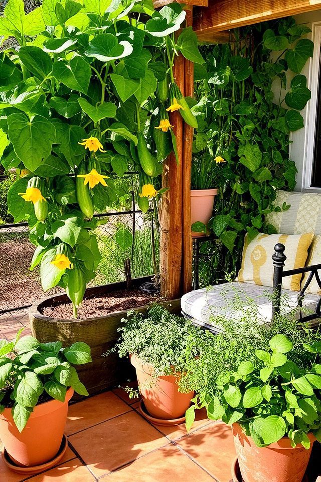 zucchini support and sunlight