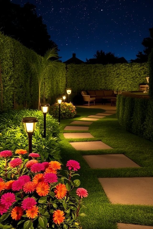 automatic solar lighting installation