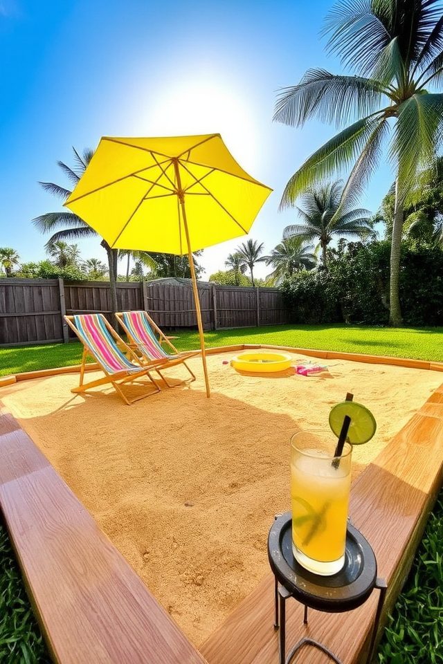 backyard beach relaxation area