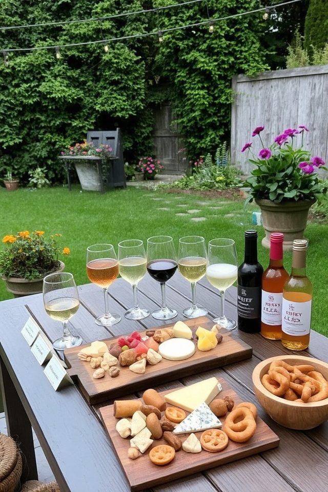 backyard wine beer tasting
