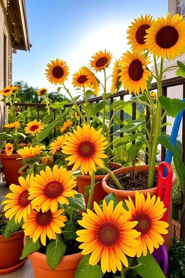 balcony friendly sunflower varieties