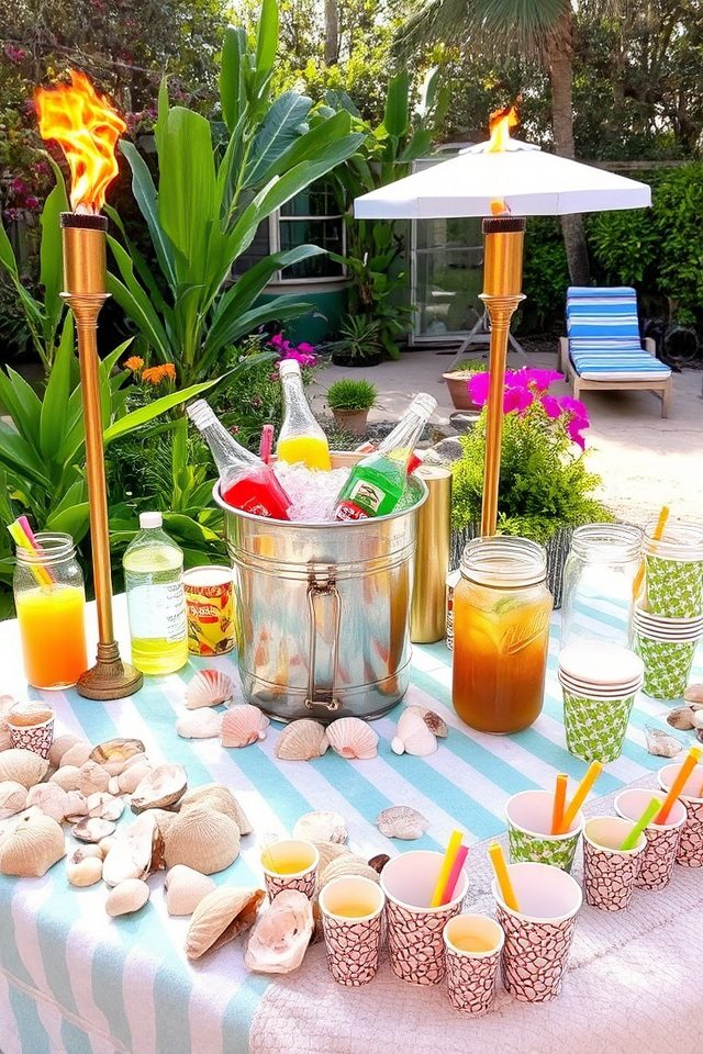 beach themed drink station
