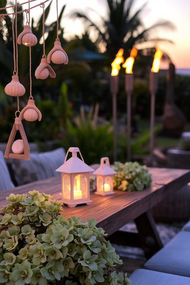 beach themed garden lighting ideas