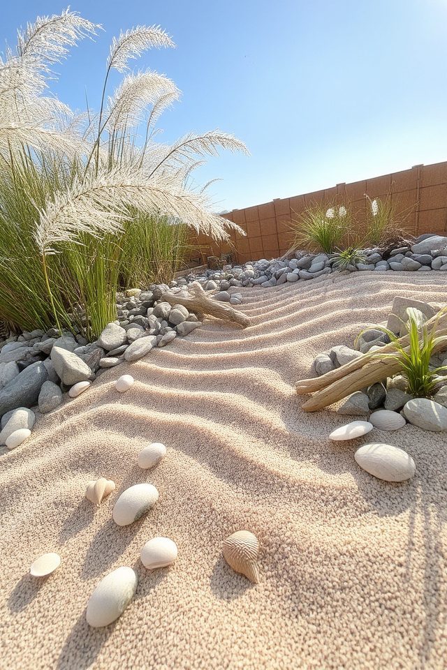 beach themed minimalist garden escape