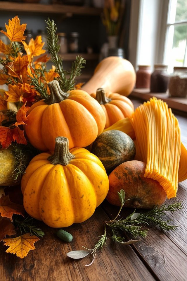 bountiful harvest from squash