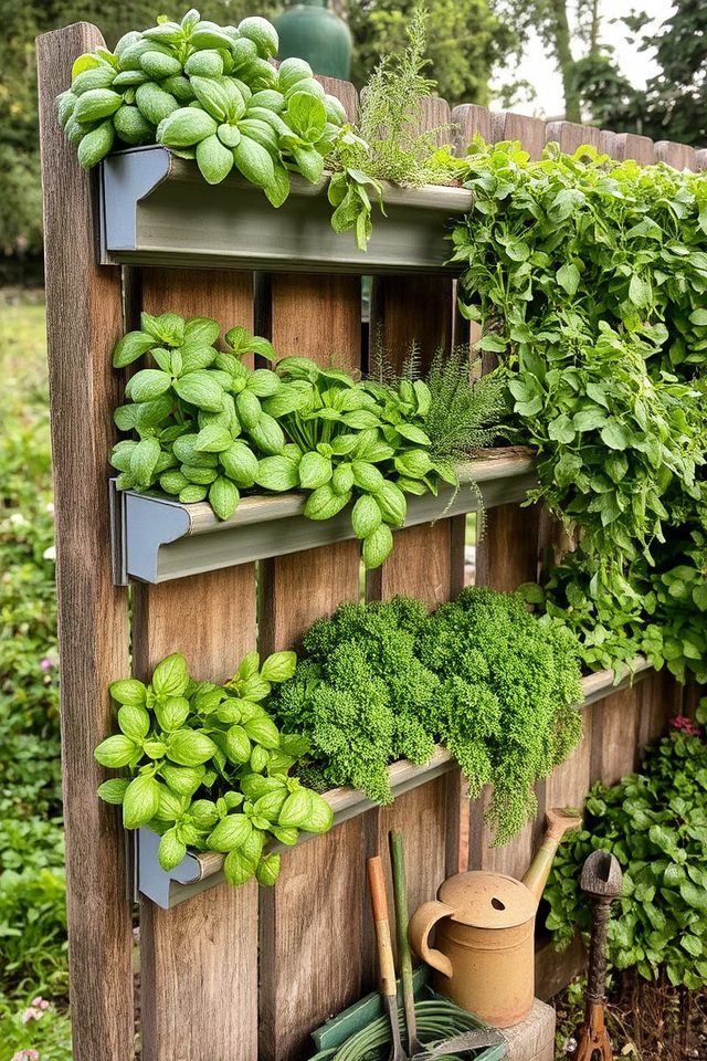 cascading wall of greenery