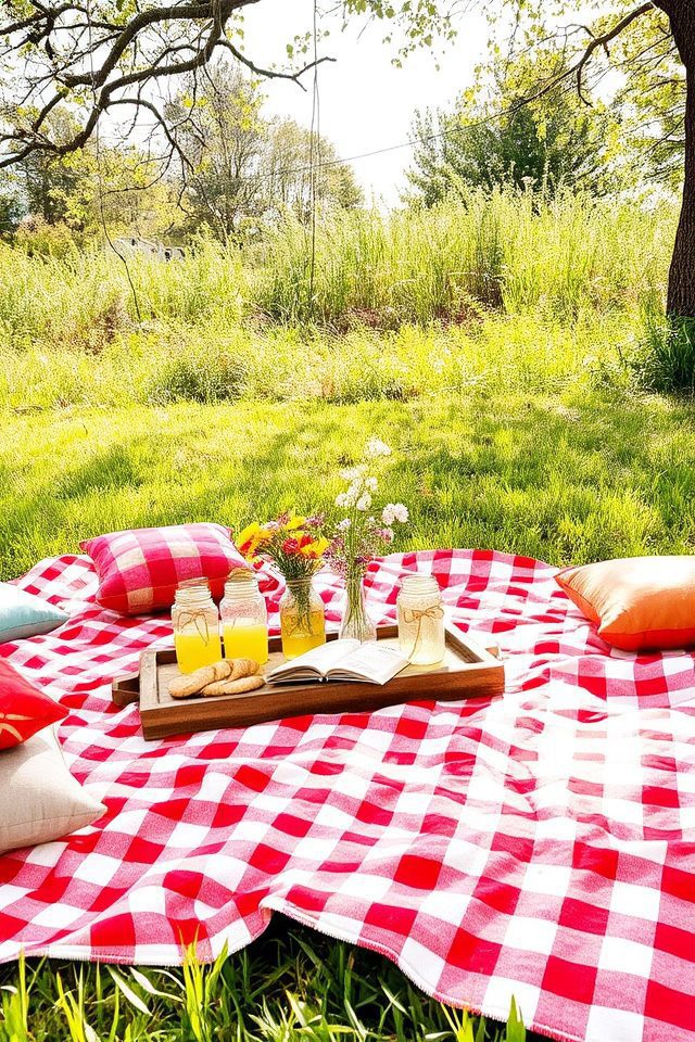 charming rustic picnic setup