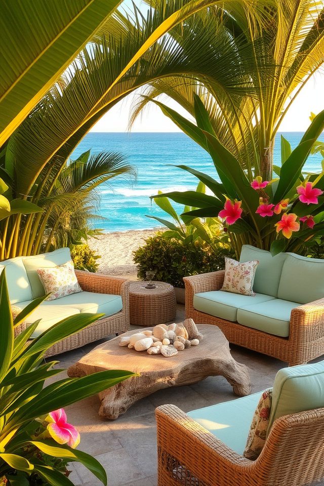 coastal garden seating retreat