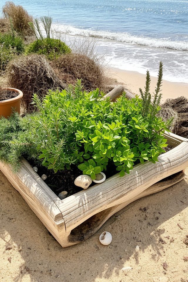 coastal herbs in containers