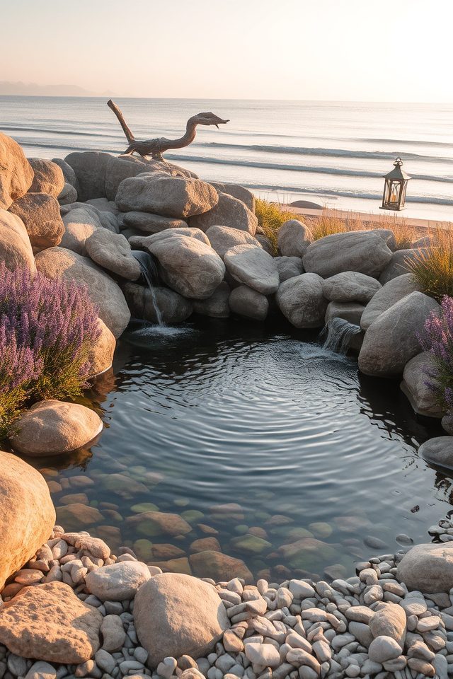 coastal inspired serene water features