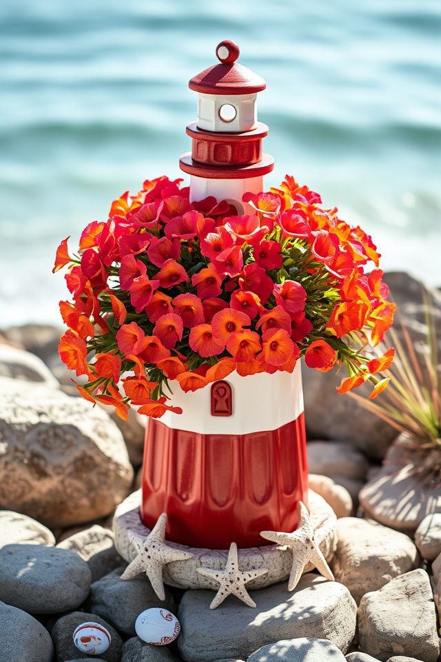 coastal themed whimsical planters