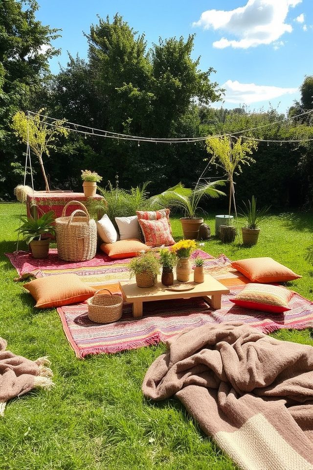 colorful cozy picnic atmosphere