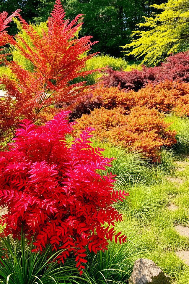 colorful fall foliage shrubs