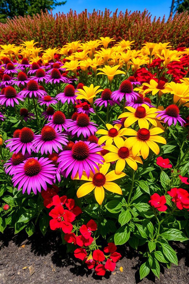 colorful perennial flower beds