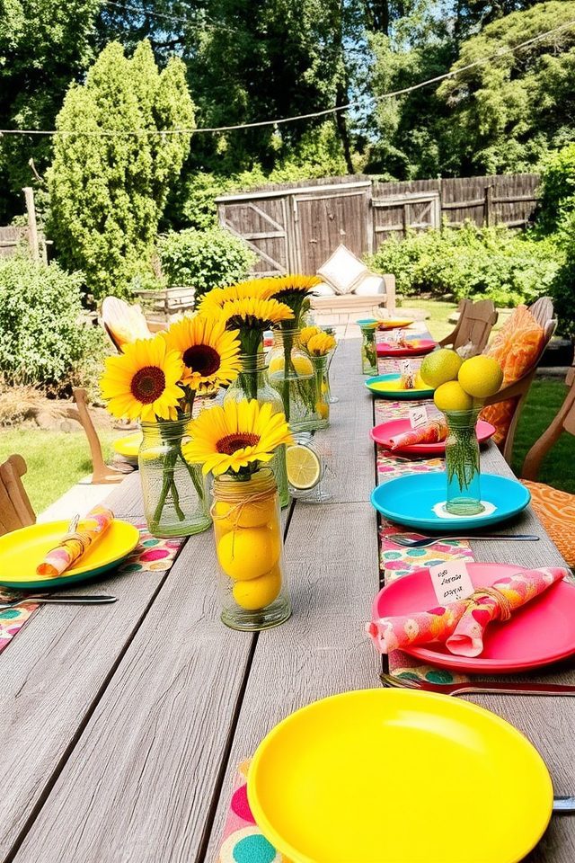 colorful table settings ideas