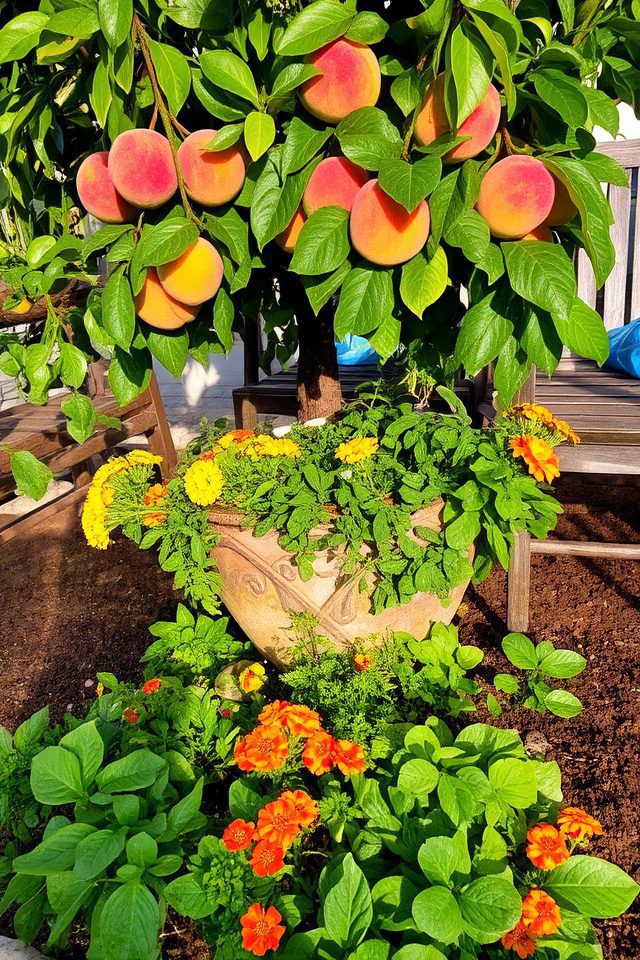 companion plants for peaches