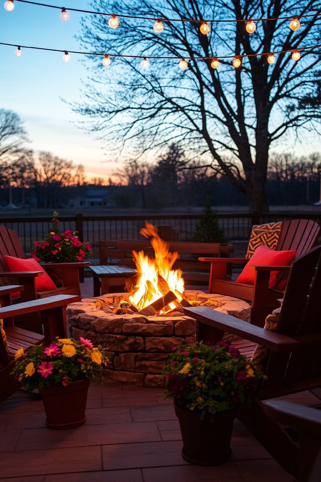 cozy outdoor fire pit