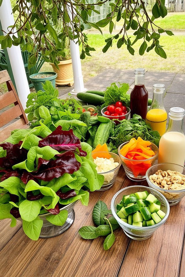 customizable backyard salad bar