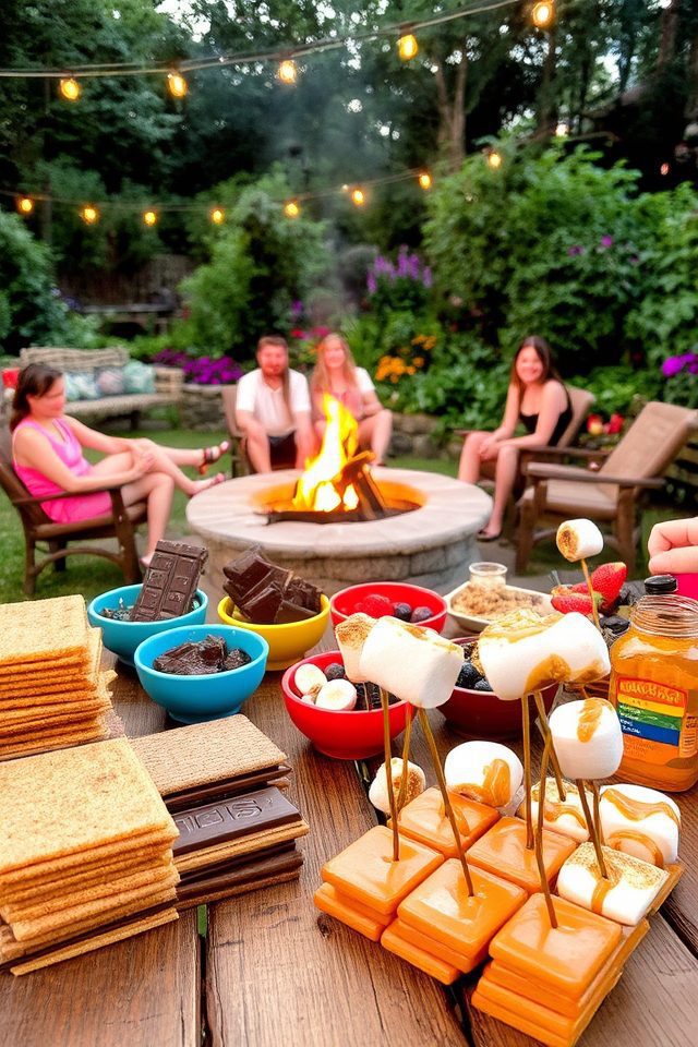 diy s mores station setup