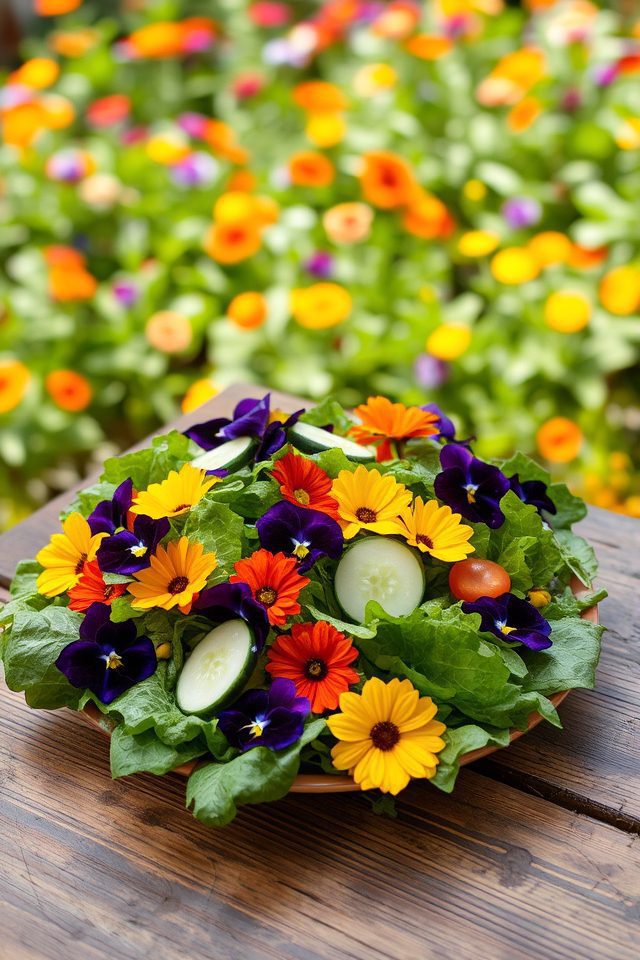 edible flowers for school spirit