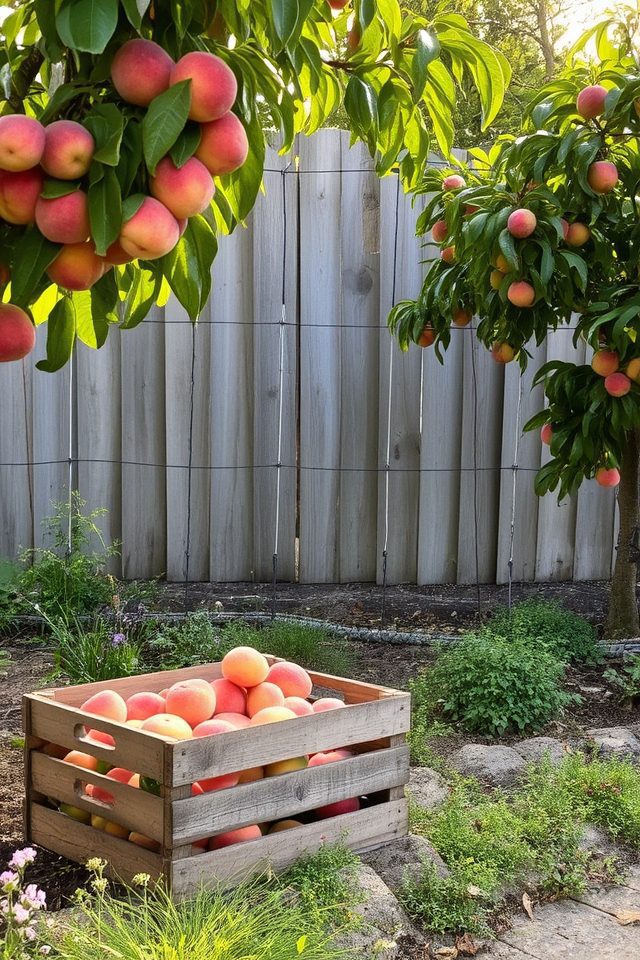 espalier peach tree cultivation