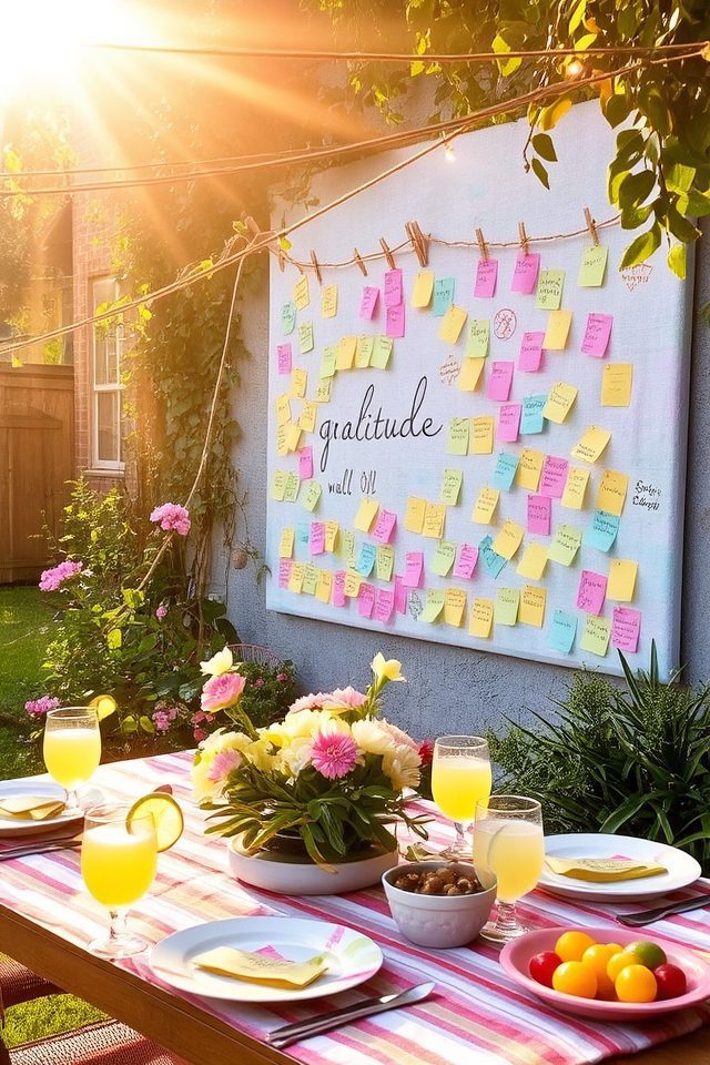 gratitude wall for guests