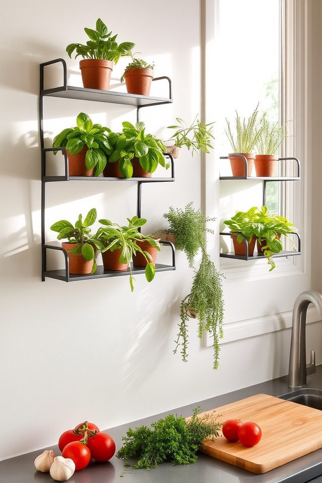indoor herb garden shelves