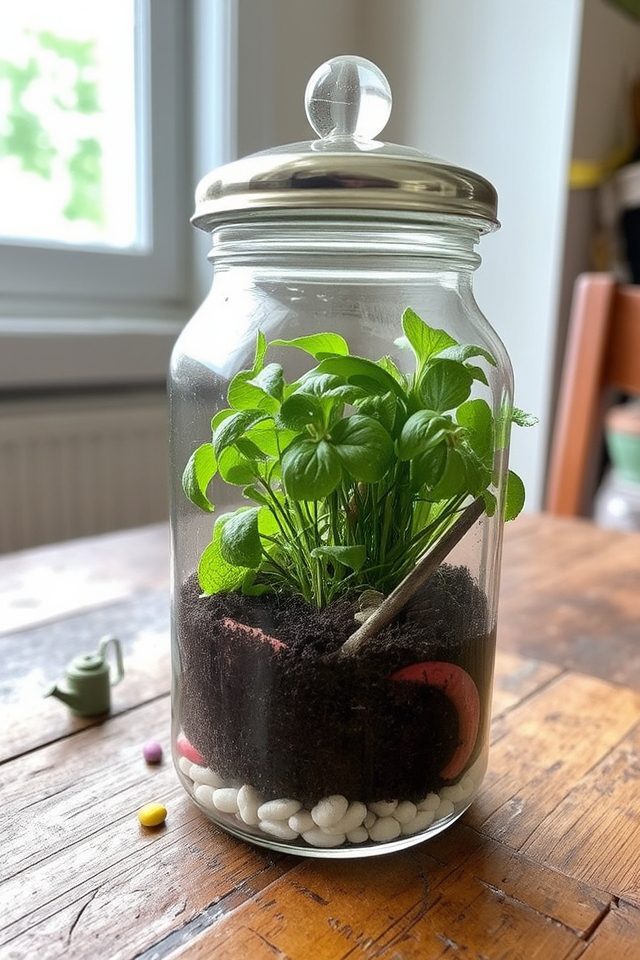 indoor herb garden terrarium