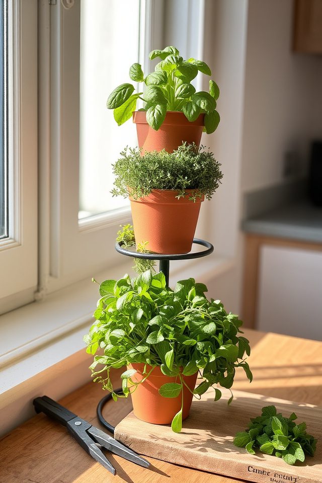 maximize vertical herb gardening