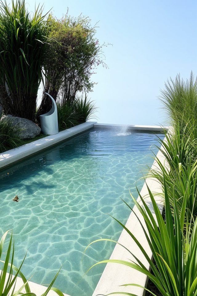 minimalist serene water features