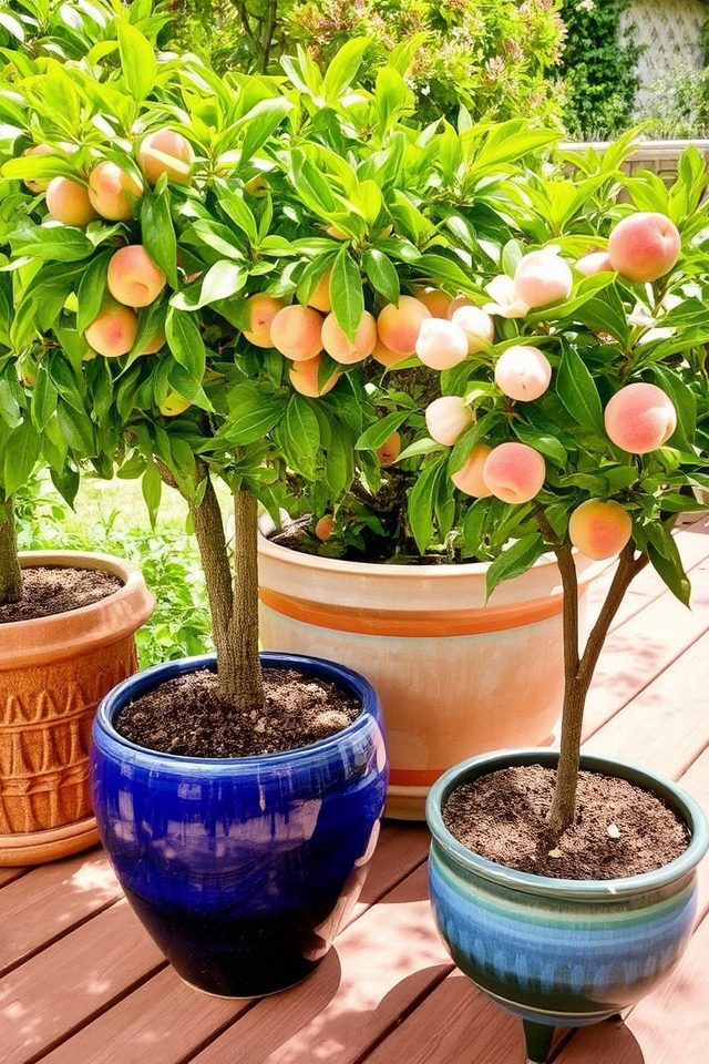 optimal peach tree container
