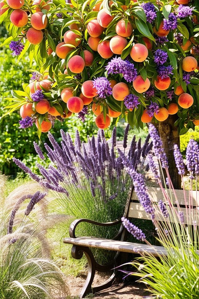 peach tree garden focal point