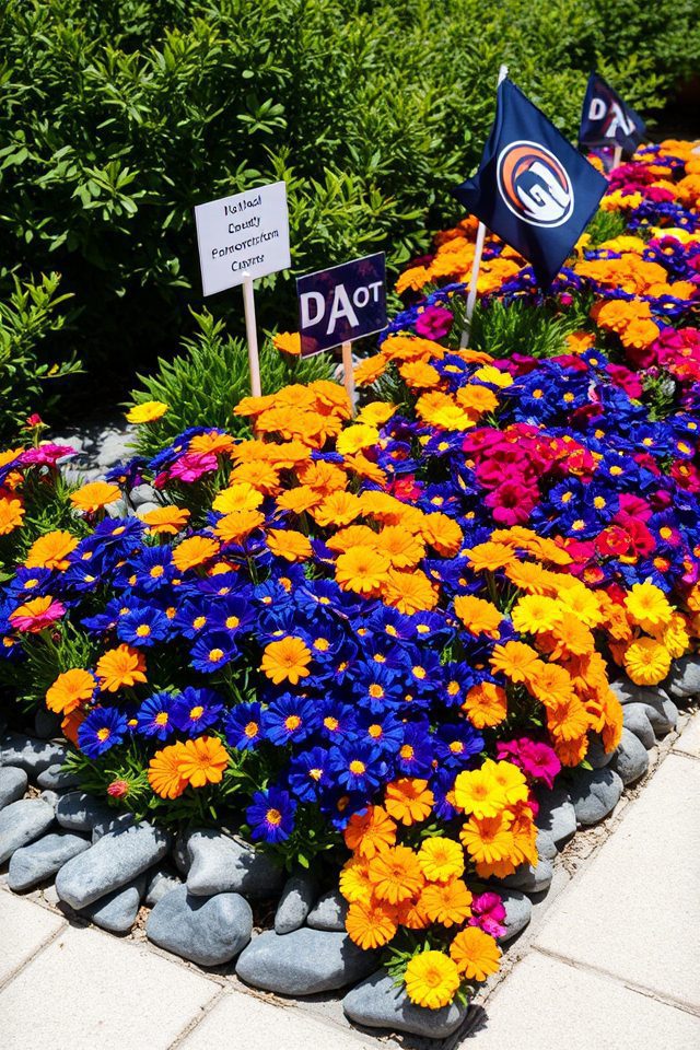 school spirit flower borders