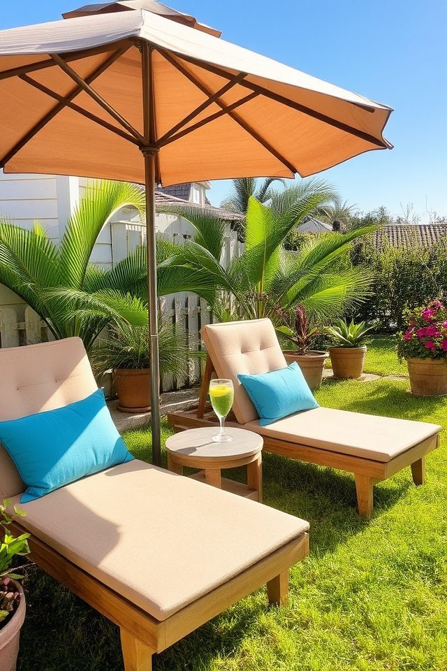 serene backyard relaxation zone