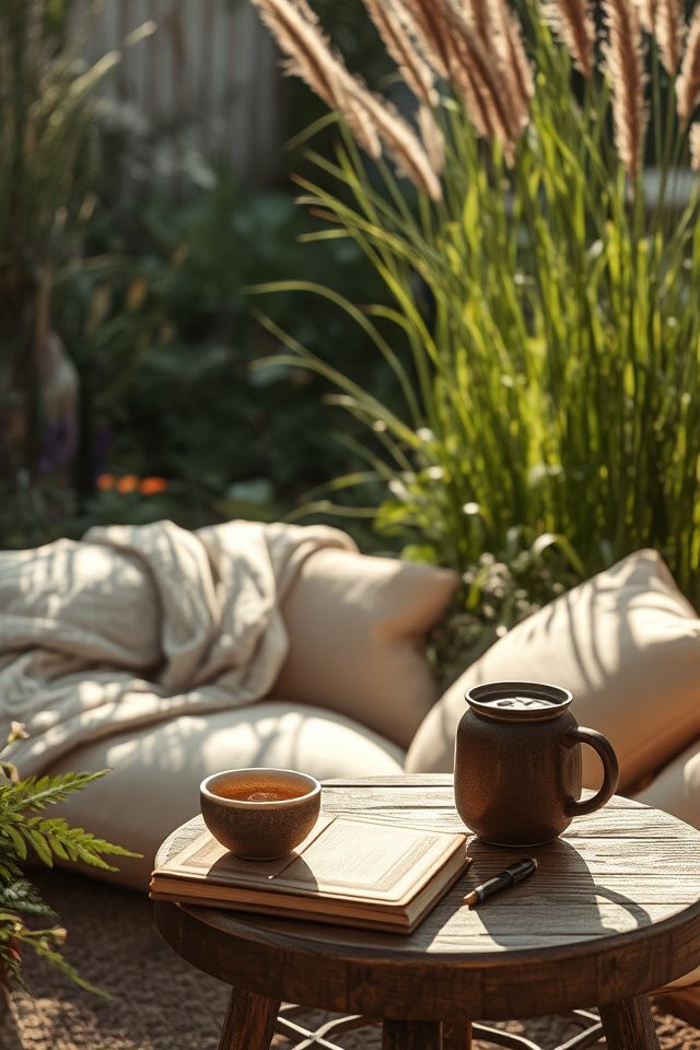 serene sunlit meditation space