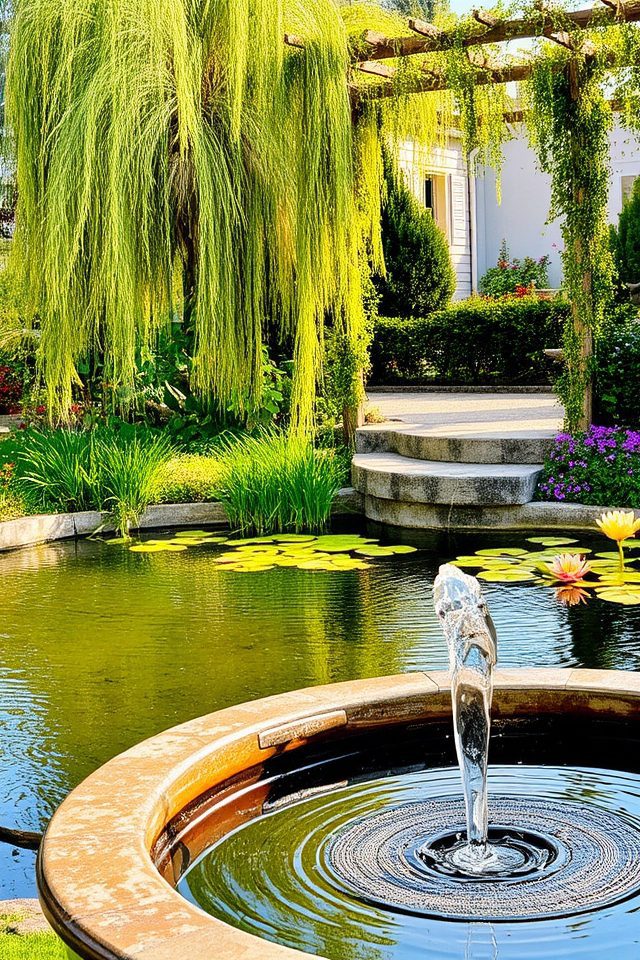 serene water landscape design