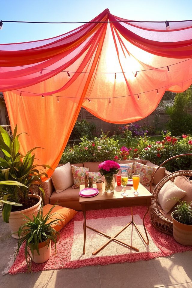 shade oasis with canopies