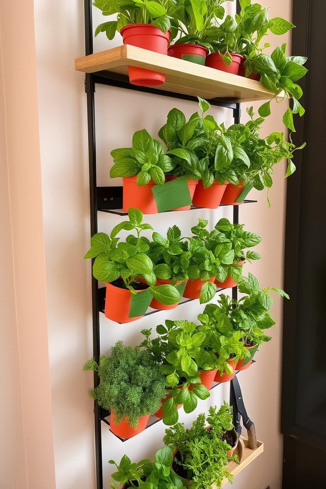 space saving indoor herb garden