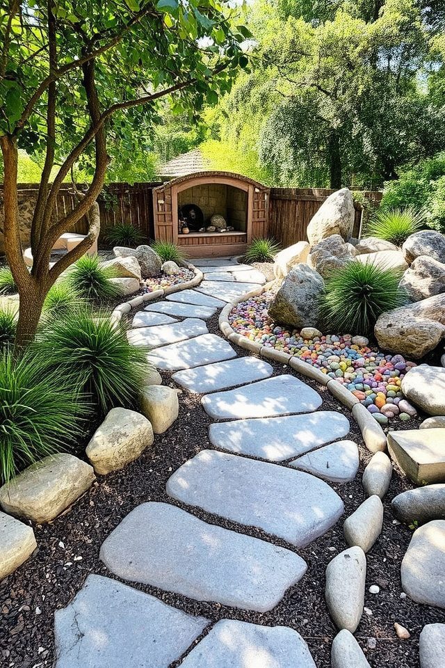 stylish low maintenance landscaping stones