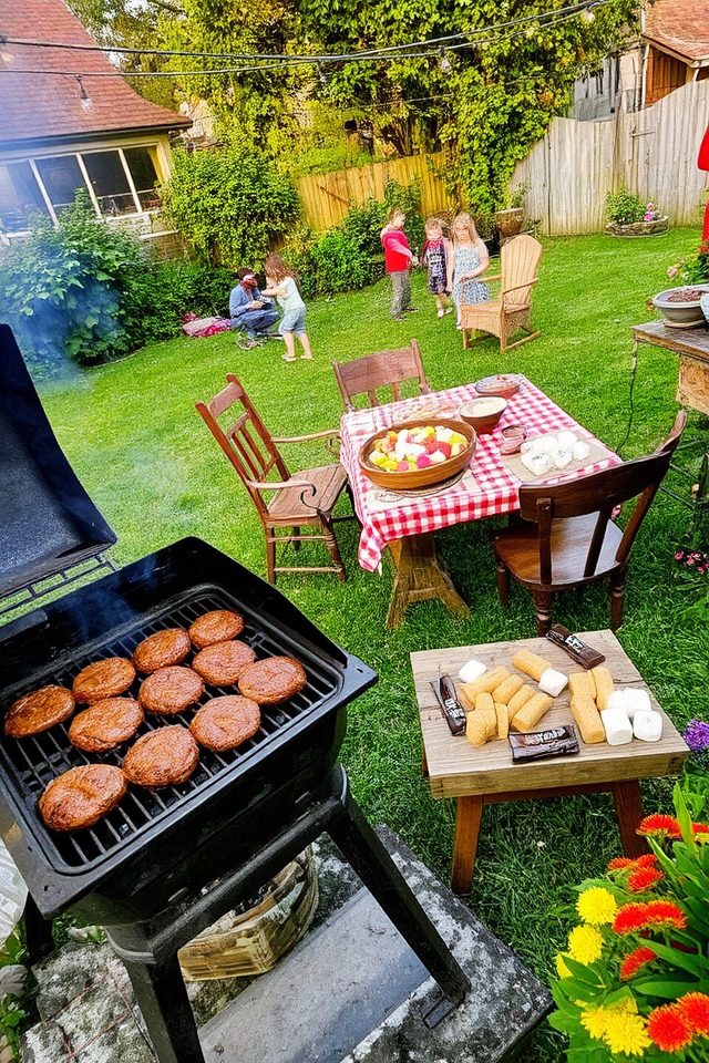 summer backyard bbq fun
