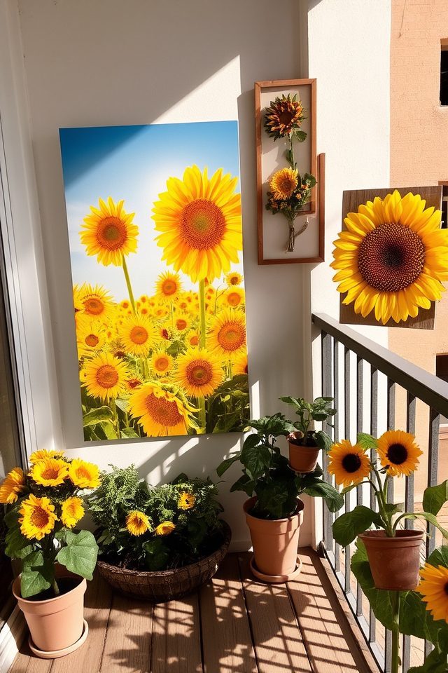 sunflower wall art options