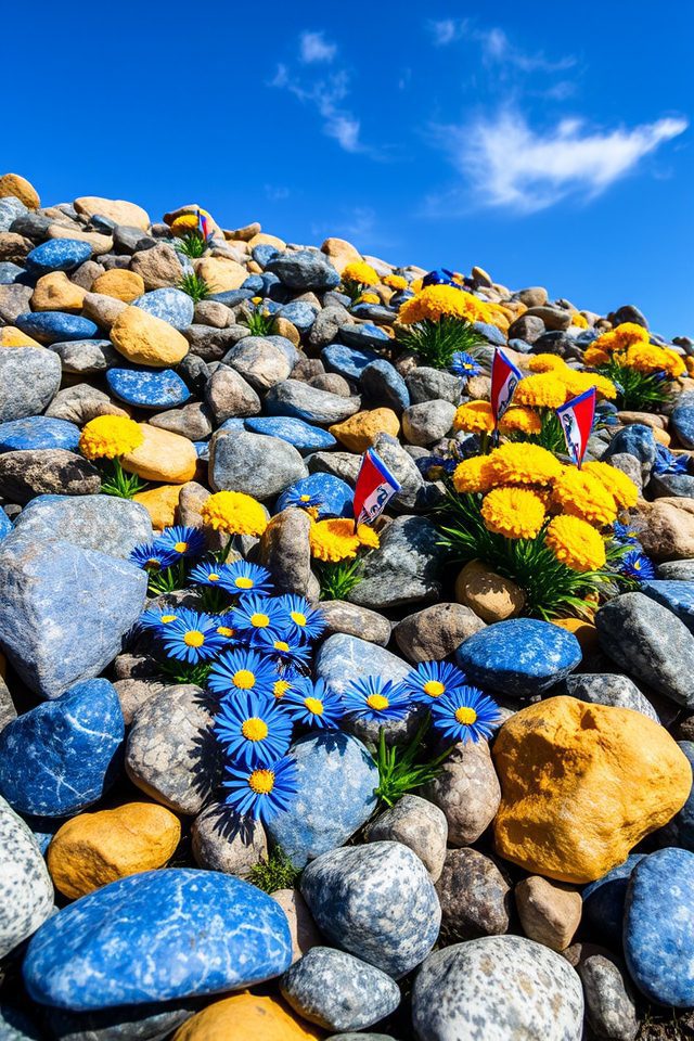 team colors rock gardens