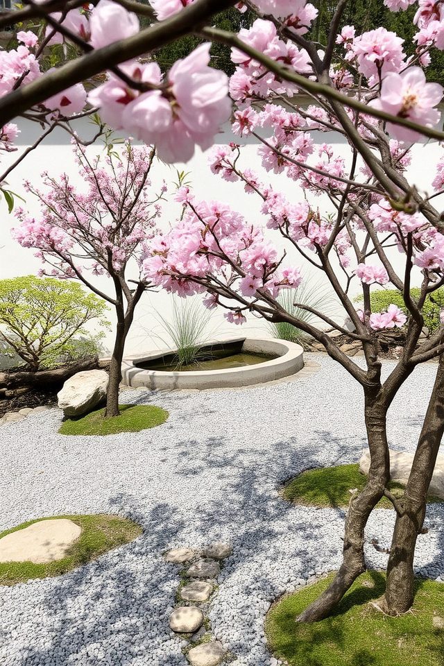 tranquil dwarf peach trees