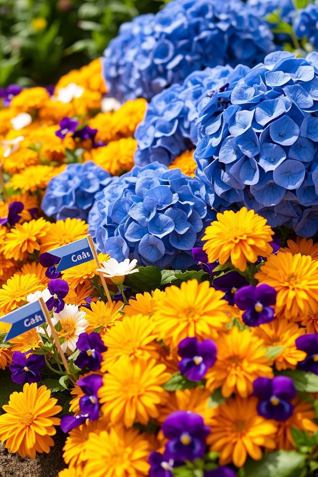 vibrant college colors blooms