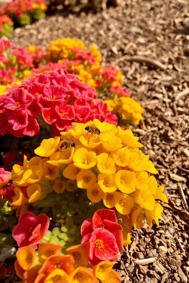 vibrant drought resistant sedum blooms