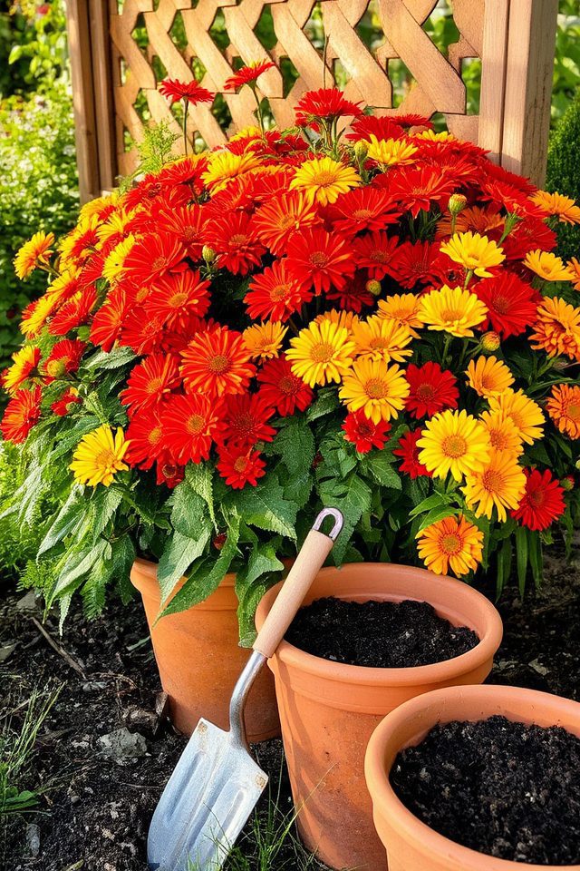 vibrant fall color blooms