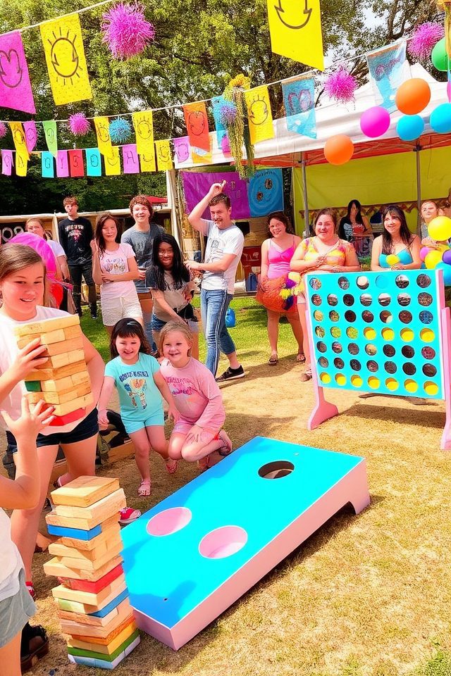 vibrant interactive games corner