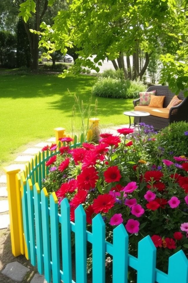 vibrant oasis with fencing