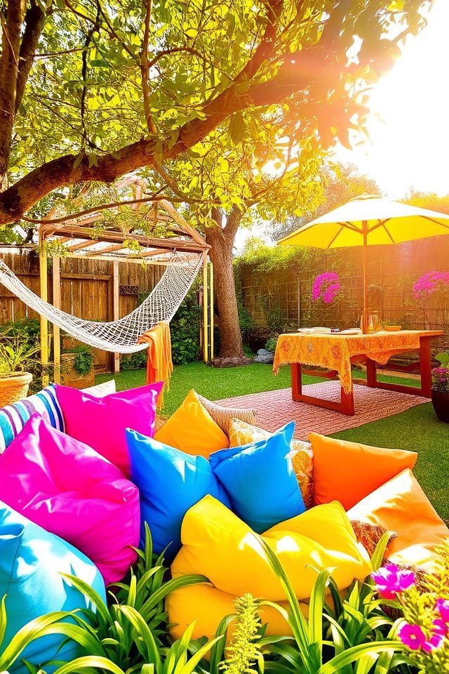 vibrant relaxing lounge areas