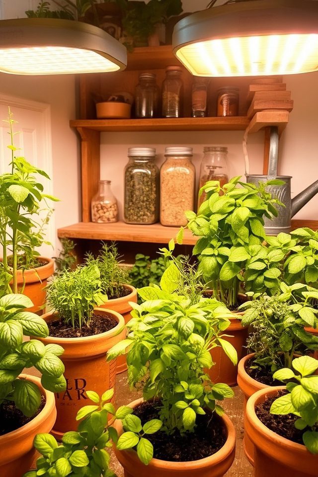 year round indoor herb growth